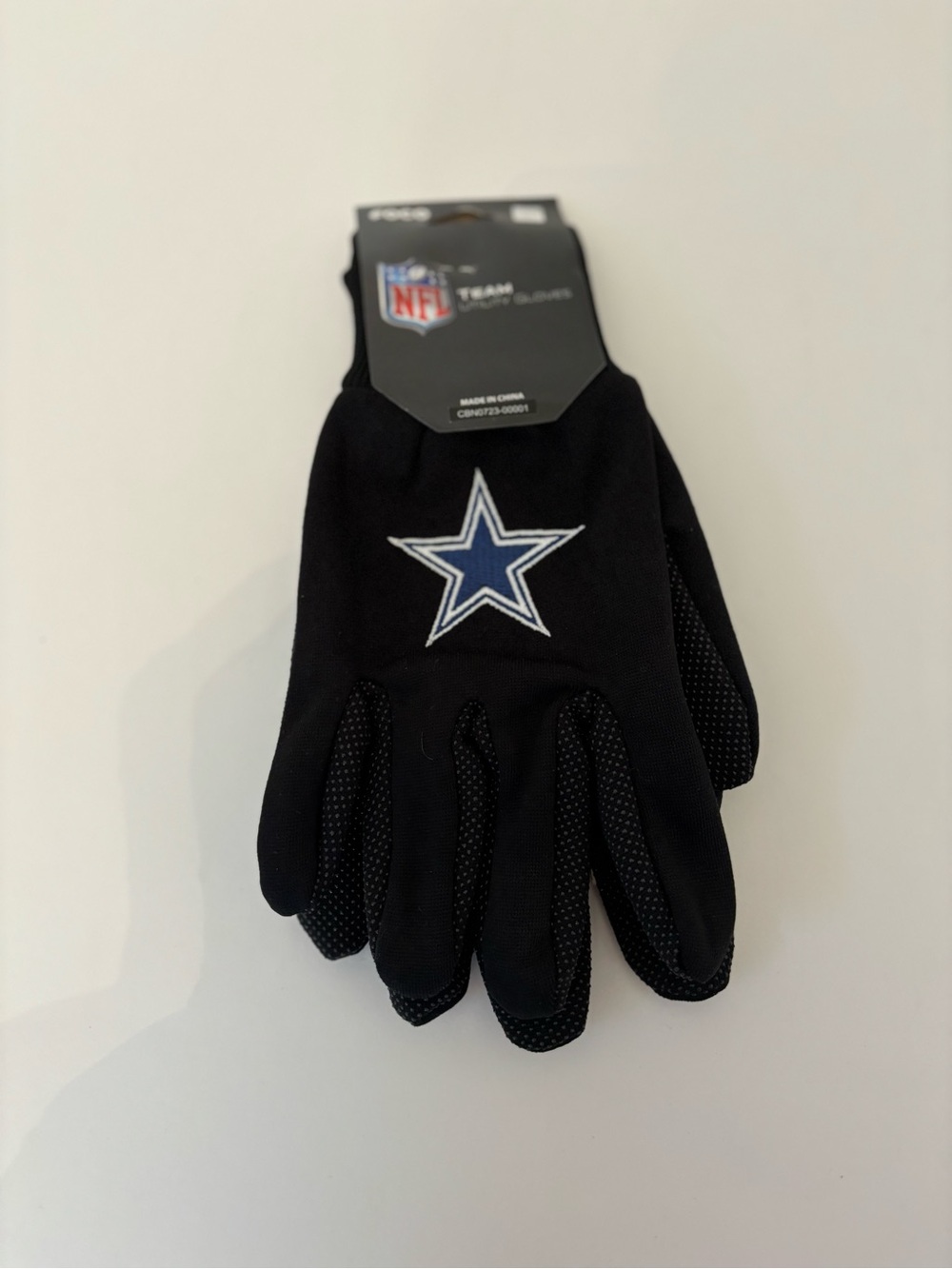 NFL Dallas Cowboys Black and Blue Logo Gloves